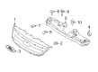 Ford Taurus Grille Diagram - AG1Z-8200-AB