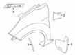 Ford Fiesta Mud Flaps Diagram - BE8Z-16A550-AC