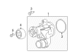 2011 Ford Mustang Water Pump Pulley Diagram - 7R3Z-8509-A