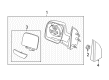 2003 Ford E-350 Club Wagon Car Mirror Diagram - 3C2Z-17682-FAA