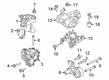 Ford Fiesta Engine Mount Torque Strut Diagram - C1BZ-7C130-A