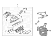 2010 Mercury Milan Air Intake Coupling Diagram - AE5Z-9B659-B