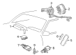 Ford Mustang Air Bag Sensor Diagram - 6R3Z-14B345-AB