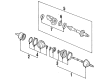 1991 Mercury Tracer CV Boot Diagram - F1CZ3A331C