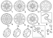 2024 Ford F-350 Super Duty Wheel Cover Diagram - KC3Z-1130-AA