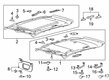 Lincoln Sun Visor Diagram - FT4Z-5804105-KM