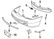 Ford Contour Bumper Diagram - F5RZ17A989A