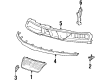 1996 Lincoln Mark VIII Grille Diagram - F3LY-8200-A