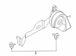 Lincoln Corsair Horn Diagram - LX6Z-13832-D