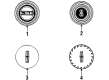 1996 Lincoln Mark VIII Wheel Cover Diagram - F5LY-1130-B