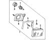 1989 Ford Mustang Headlight Bulb Diagram - E9ZZ-13007-B