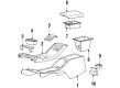 1992 Mercury Cougar Center Console Base Diagram - F3SZ63044D90AH