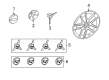2007 Ford Mustang Wheel Cover Diagram - 4R3Z-1130-FA