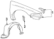 1994 Lincoln Mark VIII Wheelhouse Diagram - F3LY16102A