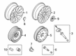 2023 Lincoln Aviator Wheel Cover Diagram - LC5Z-1130-B