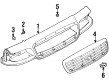 2002 Ford Crown Victoria Grille Diagram - XW7Z-8200-AAA