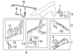 Lincoln MKS Radiator Support Diagram - DG1Z-16138-C