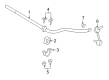 2004 Mercury Marauder Sway Bar Bushing Diagram - AW1Z-5484-D