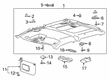 2020 Ford F-350 Super Duty Sun Visor Diagram - LC3Z-2504105-NA