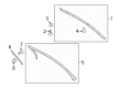 Ford Mustang Window Run Diagram - PR3Z-6321596-A