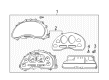 2001 Ford Mustang Instrument Cluster Diagram - 1R3Z-10849-BA