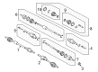 2018 Ford EcoSport Axle Shaft Diagram - GN1Z-3B437-G