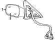 2001 Lincoln Town Car Car Mirror Diagram - XW1Z-17682-AA