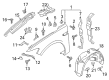 Lincoln Continental Fender Diagram - GD9Z-16005-A