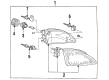 1996 Ford Mustang Headlight Diagram - F4ZZ-13008-E