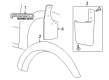 2003 Ford F-350 Super Duty Mud Flaps Diagram - 8C3Z-16A550-CB