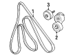 2005 Mercury Monterey Serpentine Belt Diagram - XF2Z-8620-A