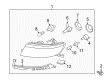 Lincoln MKZ Headlight Bulb Diagram - 8L2Z-13466-A