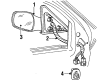 2002 Lincoln Continental Car Mirror Diagram - 2F3Z-17K707-AA