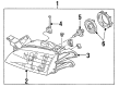 1994 Ford Aspire Headlight Diagram - F4BZ13008C