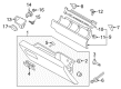 2018 Ford F-350 Super Duty Glove Box Diagram - KC3Z-25060T10-BA