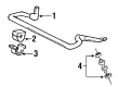 1992 Ford Aerostar Sway Bar Bushing Diagram - E89Z-5493-A