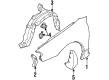 2001 Ford Escort Fender Diagram - F8CZ-16006-AA