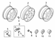 2018 Ford F-350 Super Duty Wheel Cover Diagram - JC3Z-1130-B