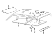 2001 Ford Expedition Sun Visor Diagram - YL1Z7804104BAC