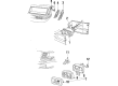 1986 Ford Mustang Instrument Panel Light Bulb Diagram - D9ZZ-13466-A