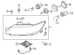 Ford E-Transit Instrument Panel Light Bulb Diagram - 9L2Z-13466-A