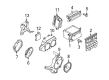 Ford Mustang Car Speakers Diagram - 7H6Z-18808-C