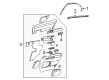 2001 Lincoln LS Ashtray Diagram - XW4Z-5430702-AAA