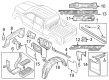 2024 Ford F-350 Super Duty Mud Flaps Diagram - PC3Z-16A550-BA