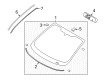 2012 Ford Fiesta Windshield Diagram - D2BZ-5403100-D