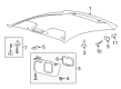 Ford Mustang Sun Visor Diagram - DR3Z-6304104-AA