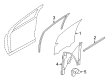 2011 Lincoln MKX Window Run Diagram - 9T4Z-7821597-B