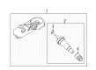 Ford Explorer TPMS Sensor Diagram - JX7Z1A189C