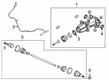 2023 Lincoln Corsair Axle Shaft Diagram - LX6Z-4K139-B