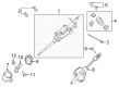 2005 Ford Escape Steering Column Seal Diagram - 5L8Z-3C611-AA